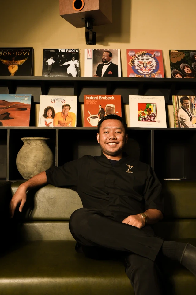 Head chef preparing yakitori